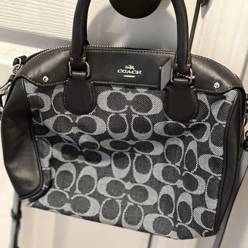 Coach Denim Blue Satchel Purse NWT